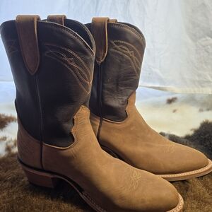 Womens Two-Tone Brown Western Cowboy Boots